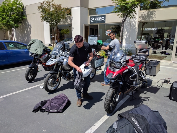 Setting up the bikes